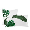 Huddleson Tropical Leaves Linen Pillow