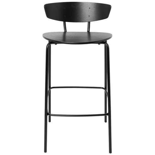 Ferm Living Herman Bar Stool - Low Painted Oak Veneer 
