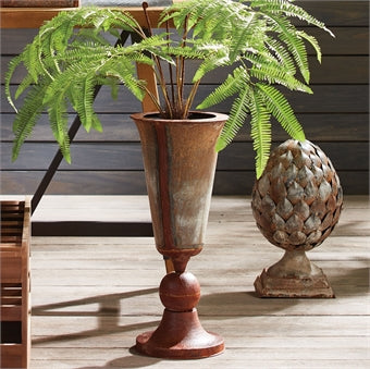 Napa Home & Garden Weathered Metal Tapered Cone Urn