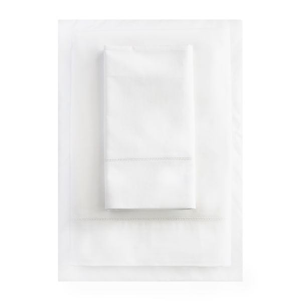 Huddleson Hemstitch Cotton Percale Pillowcase - Set of 2