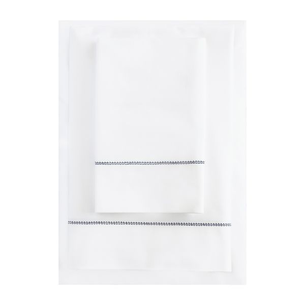 Huddleson Hemstitch Cotton Percale Pillowcase - Set of 2