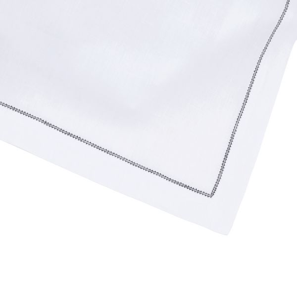 Huddleson Hemstitch Linen Cocktail Napkin - Set of 4