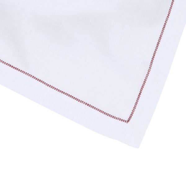 Huddleson Hemstitch Linen Cocktail Napkin - Set of 4