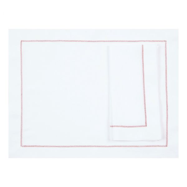 Huddleson Hemstitch Linen Placemats - Set of 2