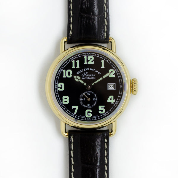 West End Watch Co. Sowar 1916 - Black Dial, Gold PVD Case 