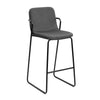 M.A.D. Zag Bar Stool Black Base / Graphite Grey Seat 