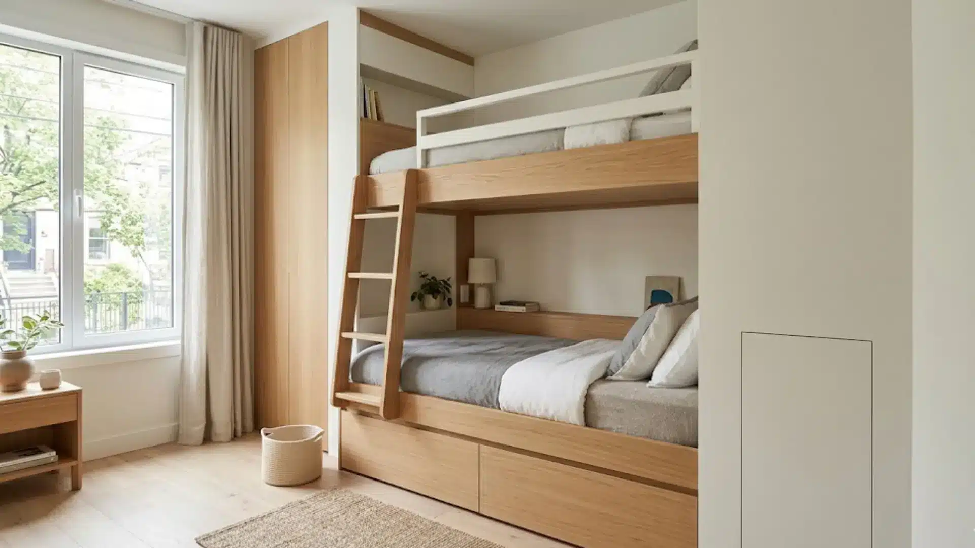 bunk beds with hidden storage compartments