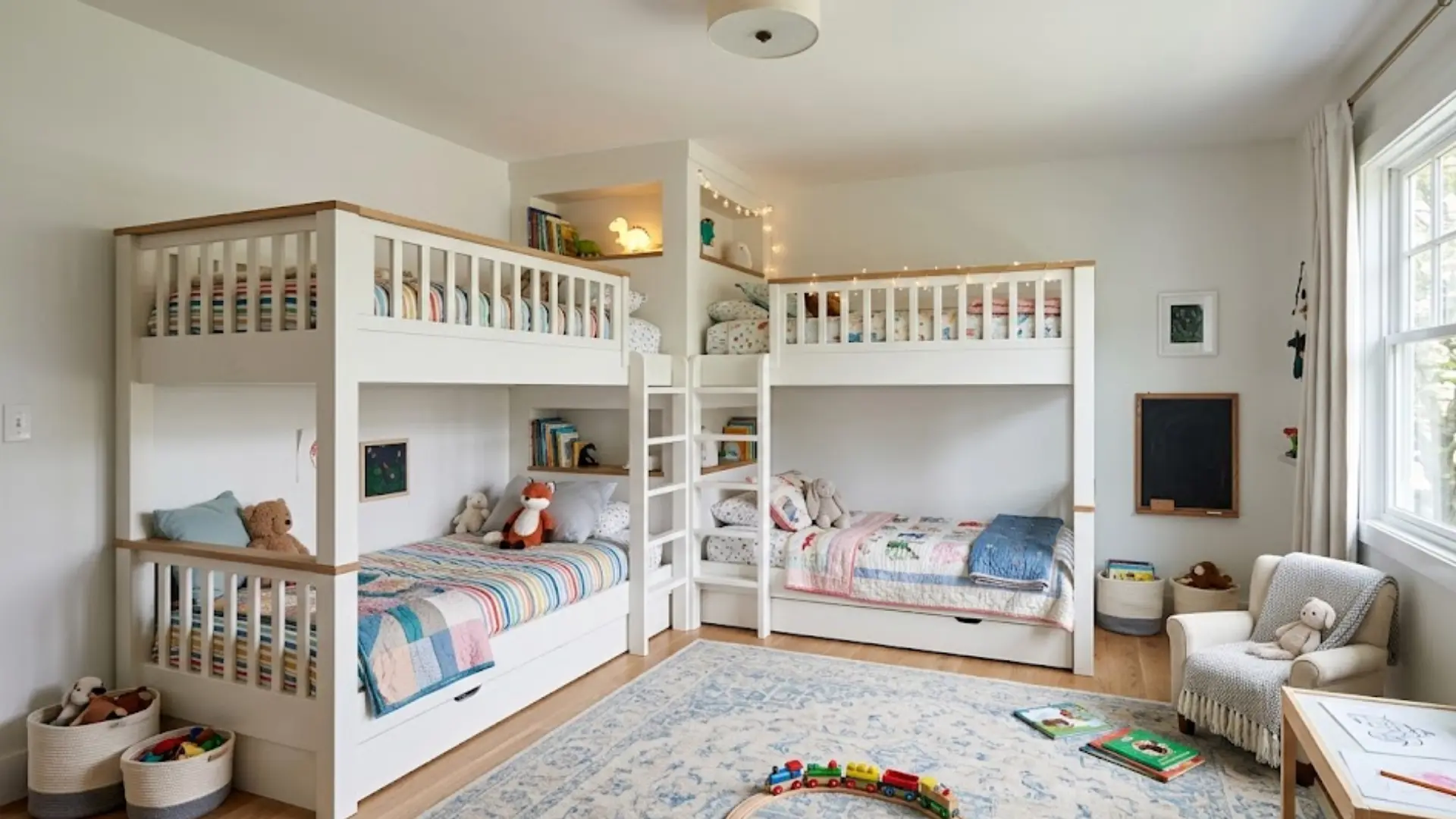 corner built In bunk beds