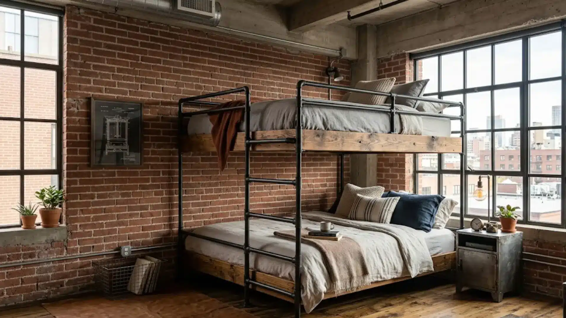 industrial pipe bunk beds