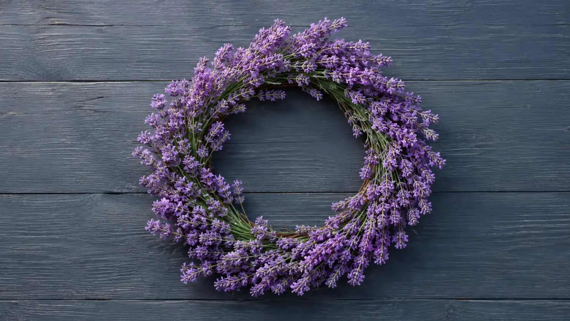 diy dried lavender wreath on a grapevine base for spring decor