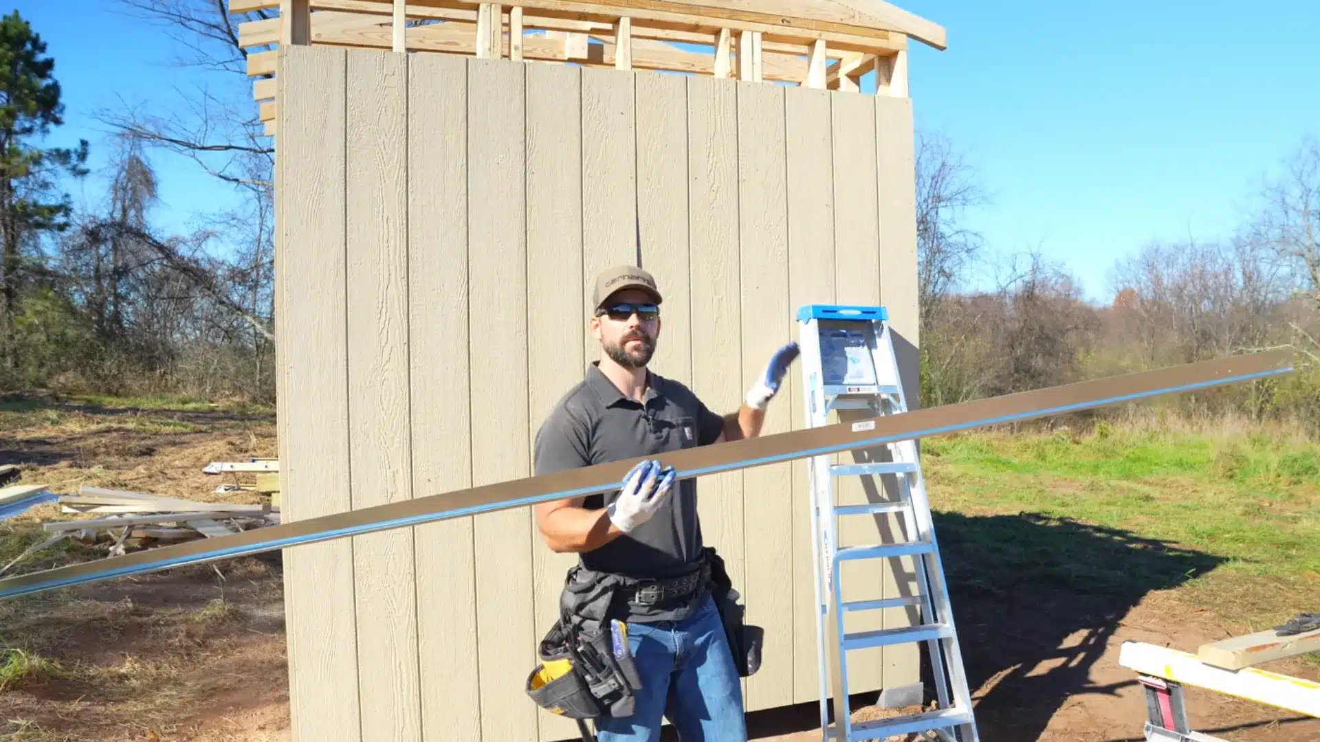 z-flashing installation along wall edges to protect against water with close view
